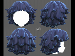 Base Hair for Boy V50 3D 模型