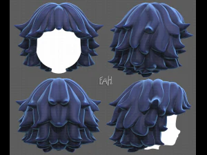 Base de cheveux pour gar&ccedil;on V50 Modèle 3D