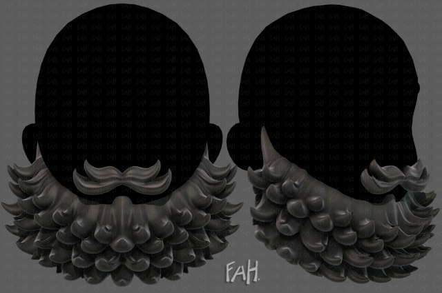 Beard V44 Modello 3D .c4d .max .obj .3ds .fbx .stl .blend 