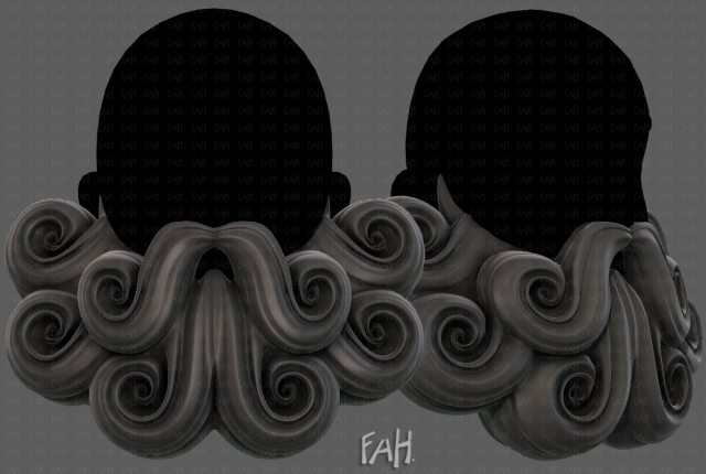 Beard V47 3Dモデル .c4d .max .obj .3ds .fbx .stl .blend 
