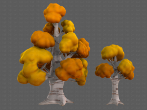 Trees Cartoon V14 3D मॉडल