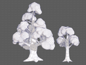 Trees Cartoon V14 3D मॉडल