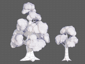 Trees Cartoon V14 3D मॉडल
