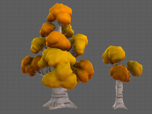 Trees Cartoon V14 3D मॉडल