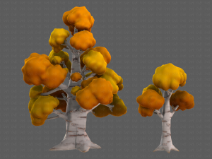 Trees Cartoon V14 3D मॉडल