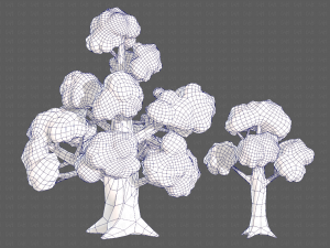 Trees Cartoon V14 3D मॉडल