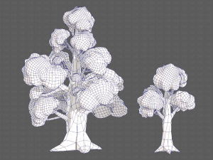Trees Cartoon V14 3D मॉडल