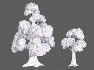 Trees Cartoon V14 3D मॉडल