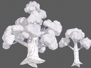 Trees Cartoon V14 3D मॉडल
