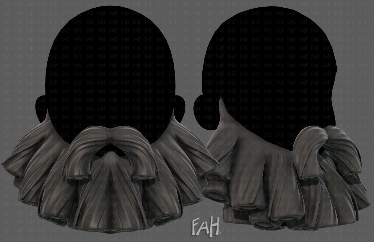 Beard V49 3D Model .c4d .max .obj .3ds .fbx .stl .blend 