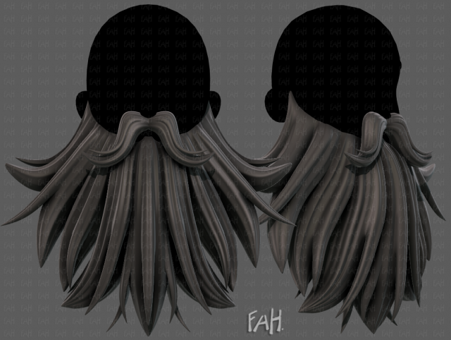 Beard V50 3D 模型 .c4d .max .obj .3ds .fbx .stl .blend