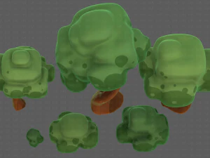 Trees Cartoon V15 3D Model