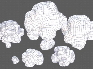 Trees Cartoon V15 3D Model