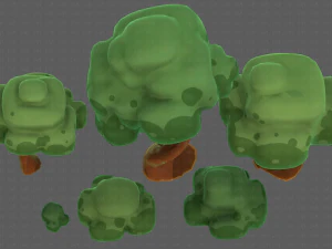 Trees Cartoon V15 3D Model