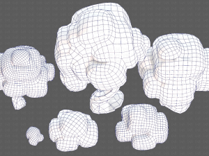 Trees Cartoon V15 3D Model