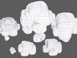Trees Cartoon V15 3D Model