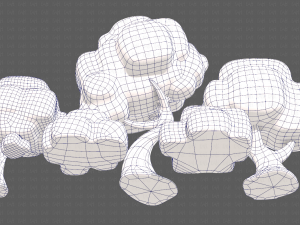 Trees Cartoon V15 3D Model
