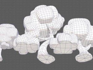 Trees Cartoon V15 3D Model