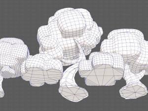 Trees Cartoon V15 3D Model