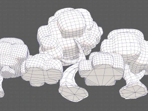Trees Cartoon V15 3D Model