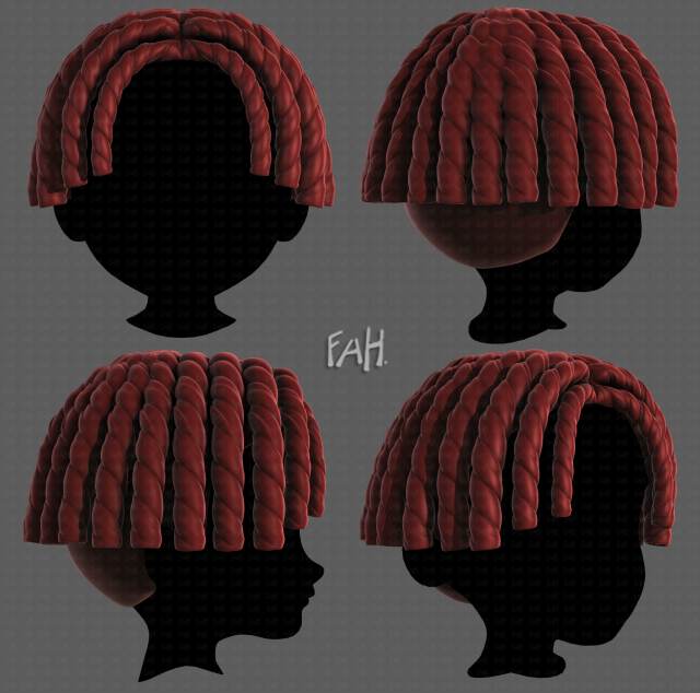 3D Hair style for boy V97 3D 模型 .c4d .max .obj .3ds .fbx .stl .blend