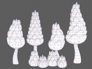 Trees Cartoon V16 3D Модель