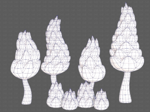 Trees Cartoon V16 3D Модель