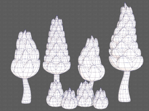 Trees Cartoon V16 3D Модель