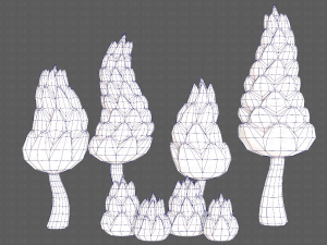 Trees Cartoon V16 3D Модель
