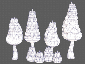 Trees Cartoon V16 3D Модель