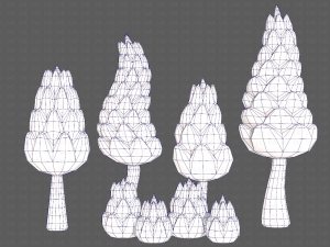 Trees Cartoon V16 3D Модель