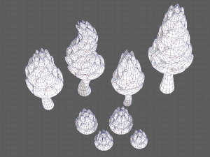 Trees Cartoon V16 3D Модель