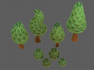 Trees Cartoon V16 3D Модель