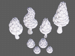 Trees Cartoon V16 3D Модель