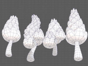 Trees Cartoon V16 3D Модель