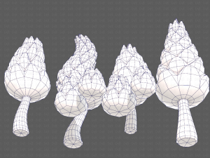 Trees Cartoon V16 3D Модель