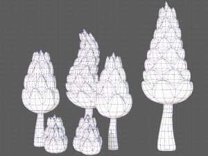 Trees Cartoon V16 3D Модель