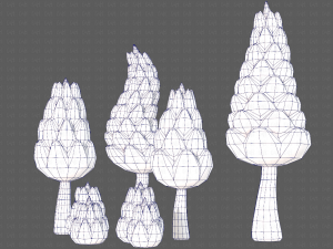 Trees Cartoon V16 3D Модель