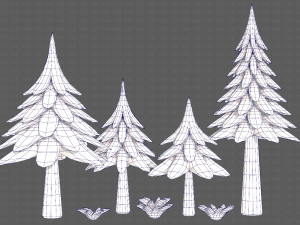 Trees Cartoon V17 3D Модель