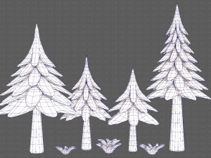 Trees Cartoon V17 3D Модель