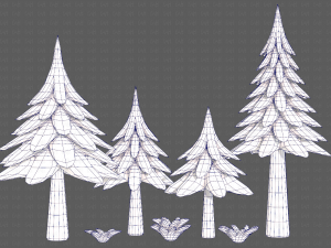 Trees Cartoon V17 3D Модель