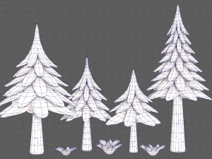 Trees Cartoon V17 3D Модель