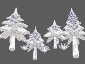 Trees Cartoon V17 3D Модель