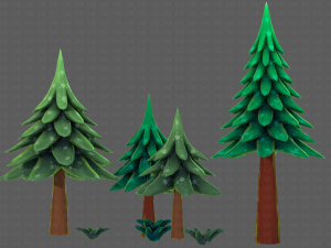 Trees Cartoon V17 3D Модель