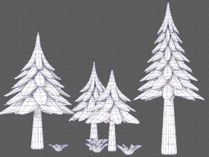 Trees Cartoon V17 3D Модель