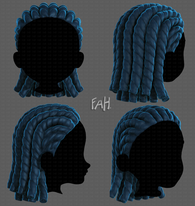 3D Hair style for boy V99 Model 3D .c4d .max .obj .3ds .fbx .stl .blend 