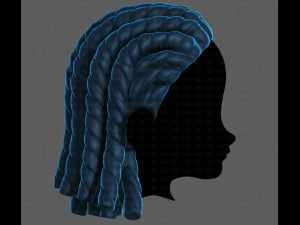 3D Hair style for boy V99 3D Model