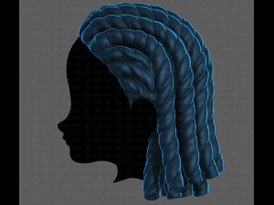 3D Hair style for boy V99 3D Model