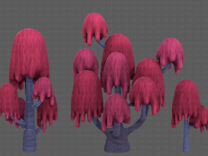 Trees Cartoon V18 3D Model
