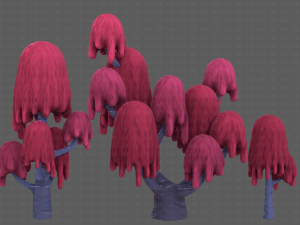 Trees Cartoon V18 3D Model